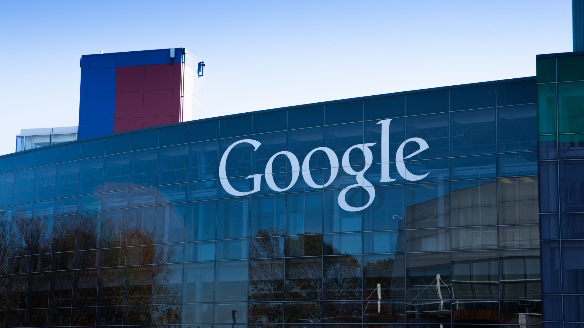 Google headquarters building in Mountain View is a city in Santa Clara County, California.